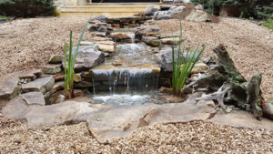 Pondless Stream with Several Waterfall Drops Piece of Accent Driftwood